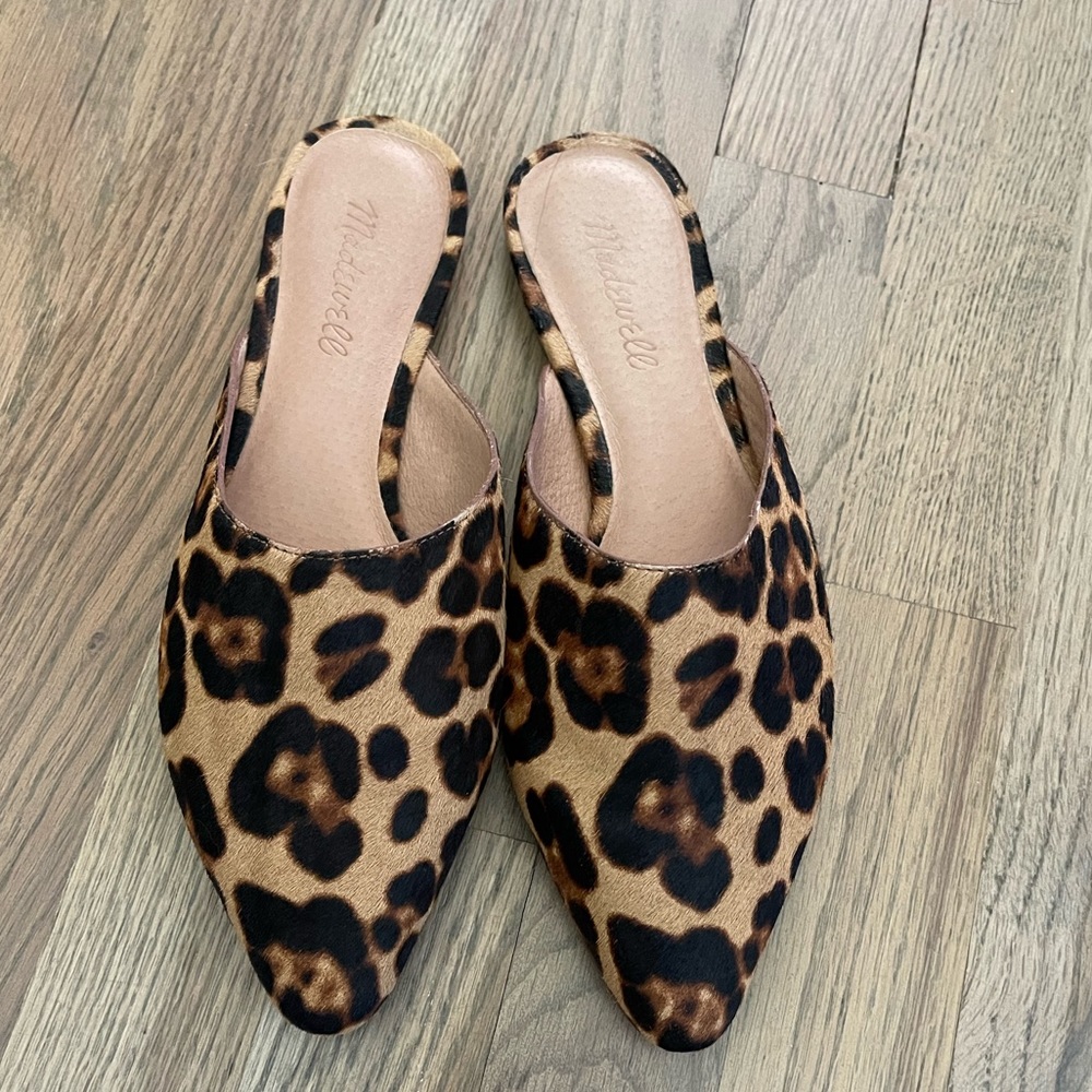Madewell Flat Mules in Calf Hair sz 7.5